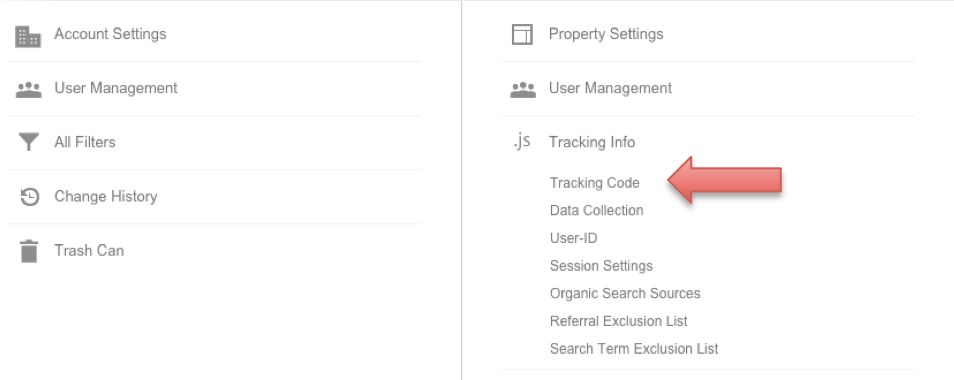 Where to find Google Analytics tracking code